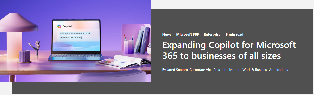 Copilot for Microsoft 365 & Small Business – Brent Davenport